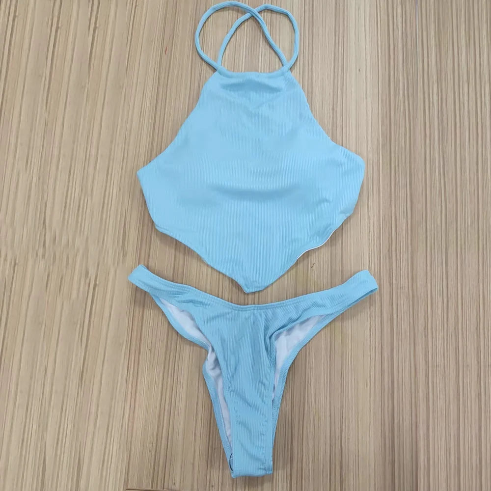 High Neck Bikini Set