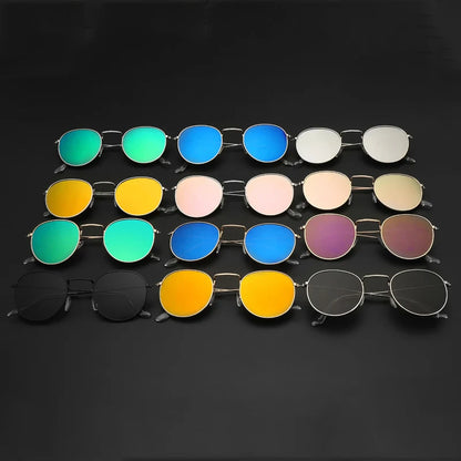 Retro Oval Mirror Sunglasses