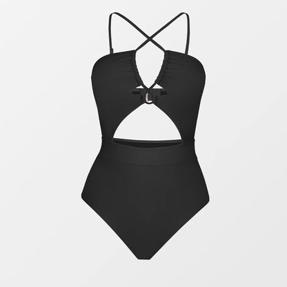 Cut Out One-Piece Backless Swimsuit