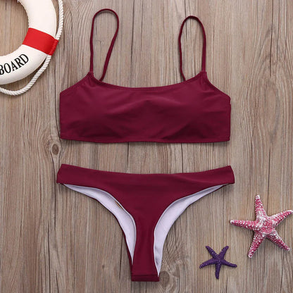 Casual Two Piece Bikini Set