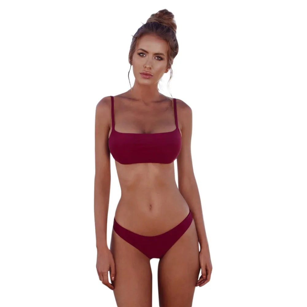 Casual Two Piece Bikini Set