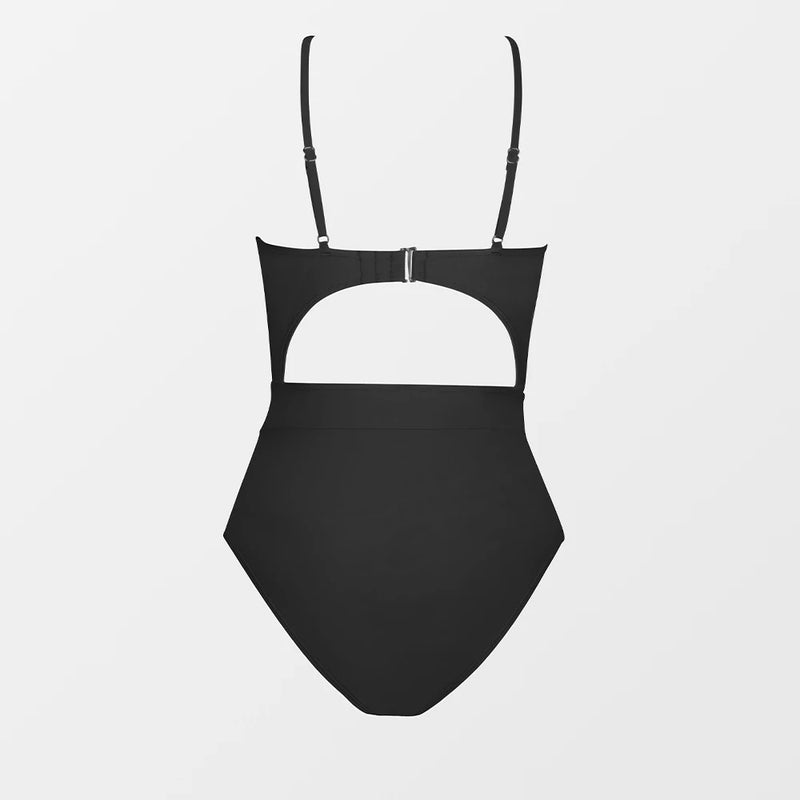 Cut Out One-Piece Backless Swimsuit