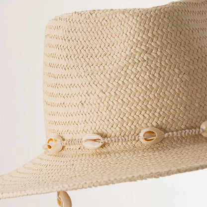 Beach Hats With Seashells Beaded Chain