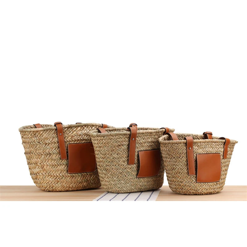 Casual Rattan Large Capacity Tote Bag